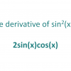 What is the derivative of sin^2x ?